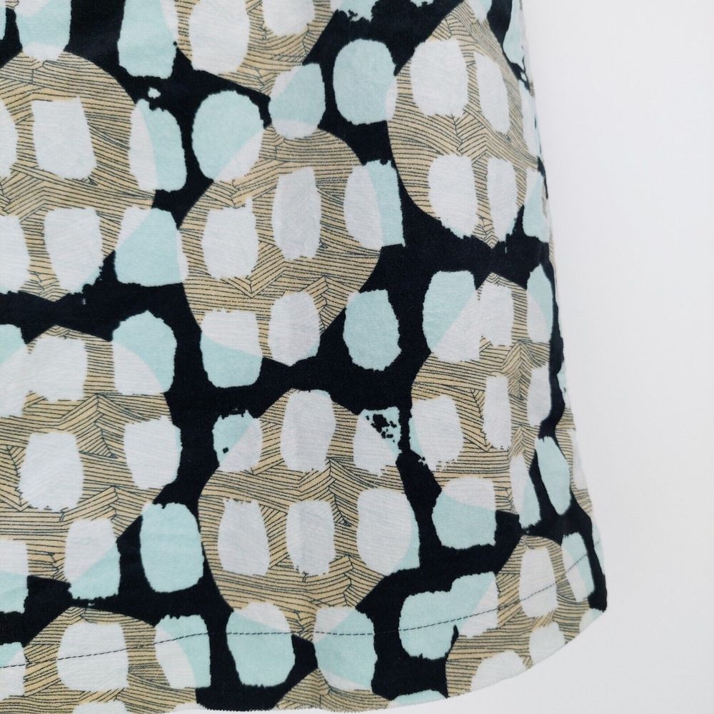 White Stuff Lula Spot Velvet Skirt Size 16 UK Abstract Mini Blue Black Beige New - Picture 10 of 10